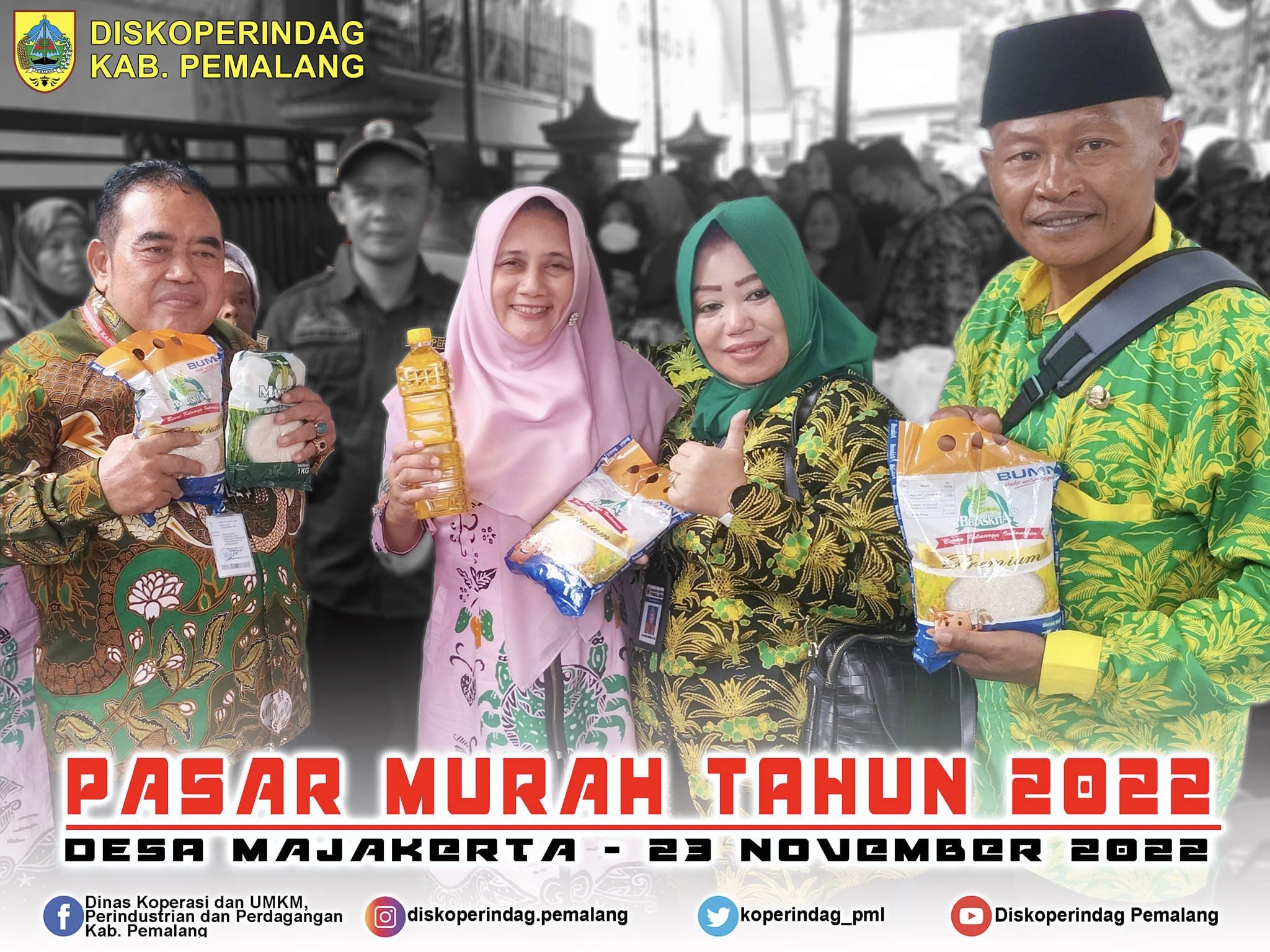 1.600 Paket Pasar Murah Langsung Habis di Serbu Masyarakat Desa Majakerta Kecamatan Watukumpul.